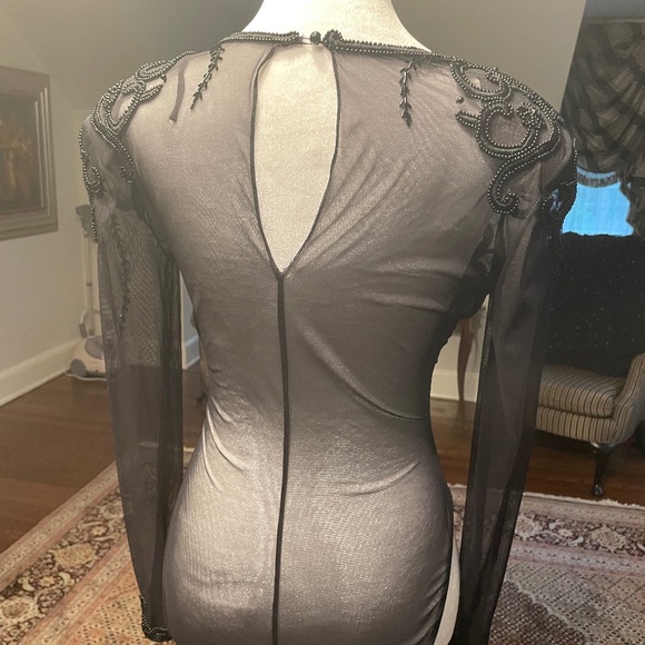 Luxury Helen STORY REAL CLASSICS - LONDON Shear long  top with beads/embroidery - Picture 6 of 8